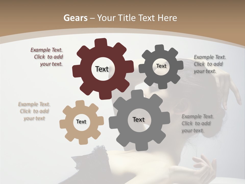 People Fingers Girl PowerPoint Template