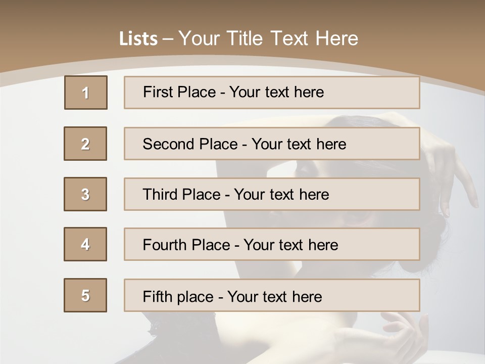 People Fingers Girl PowerPoint Template