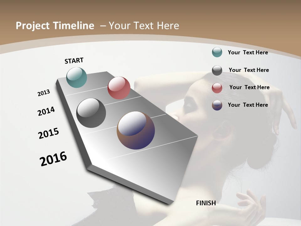 People Fingers Girl PowerPoint Template