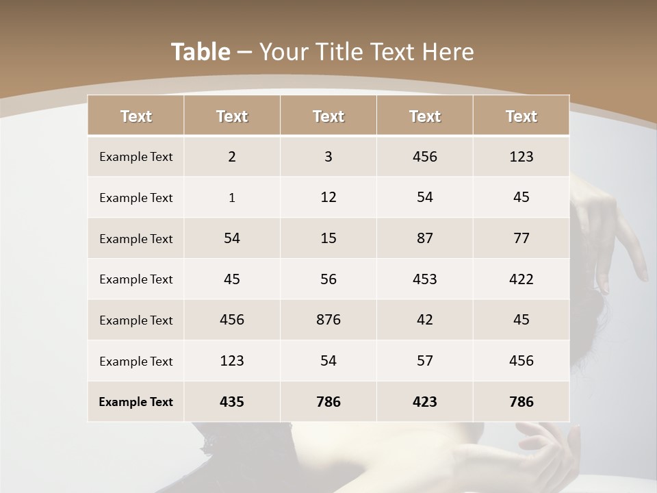 People Fingers Girl PowerPoint Template