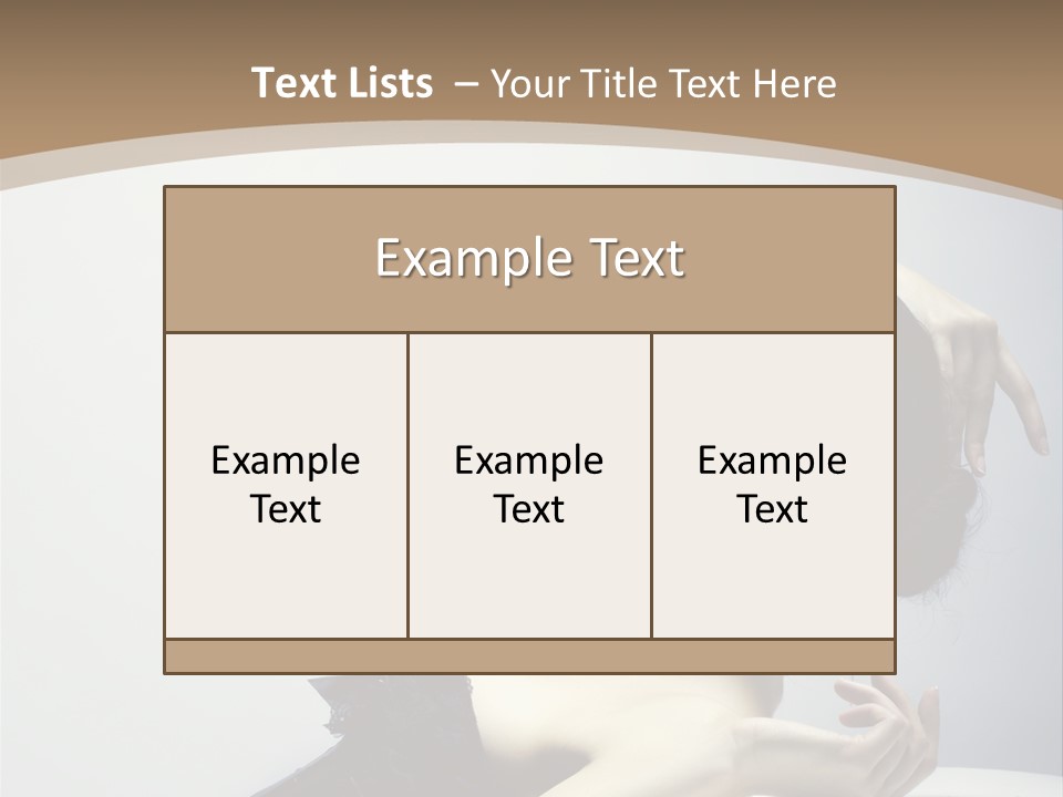 People Fingers Girl PowerPoint Template