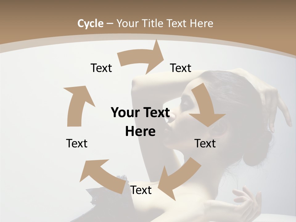 People Fingers Girl PowerPoint Template