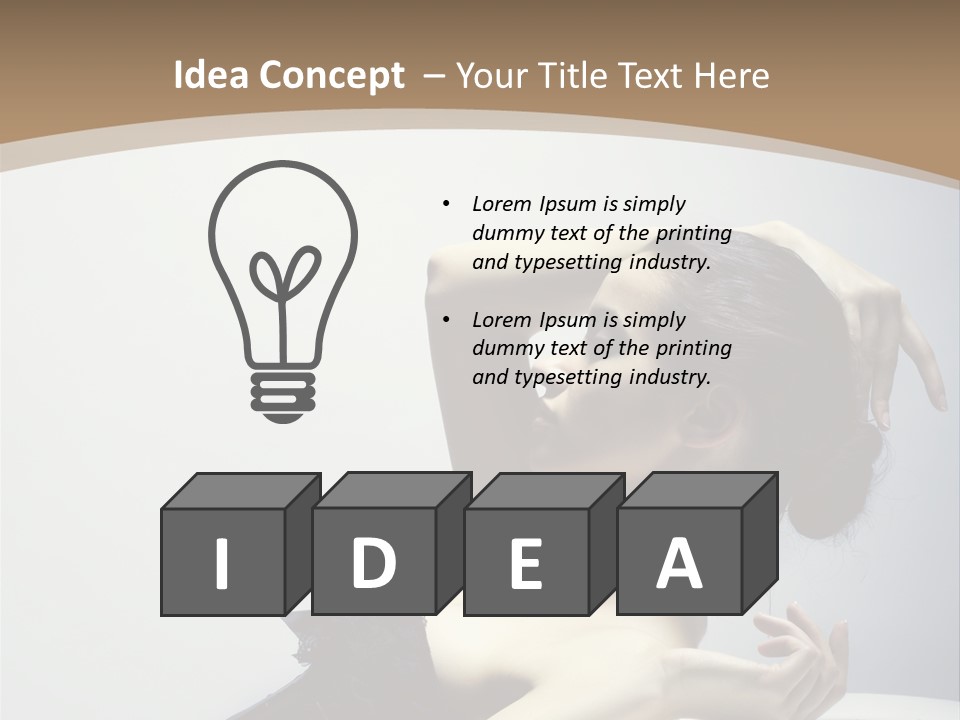 People Fingers Girl PowerPoint Template