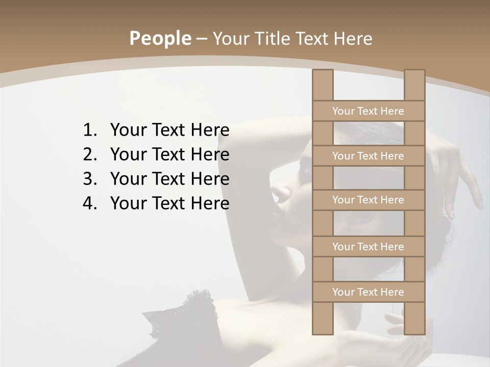 People Fingers Girl PowerPoint Template