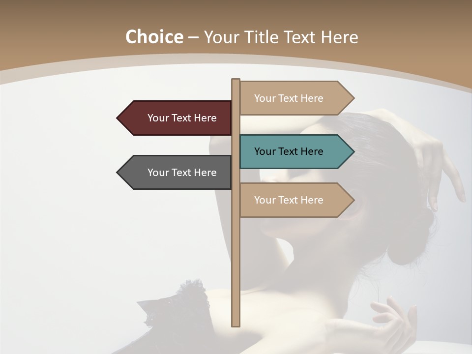 People Fingers Girl PowerPoint Template