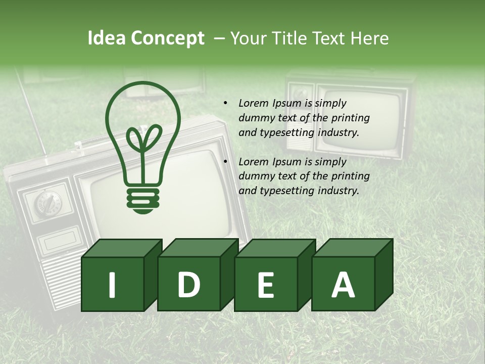 Tv Recycled PowerPoint Template