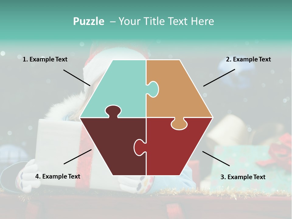 Christmas Little Girl PowerPoint Template