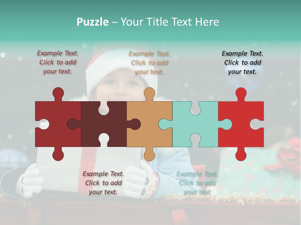 Christmas Little Girl PowerPoint Template