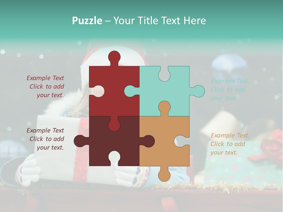 Christmas Little Girl PowerPoint Template