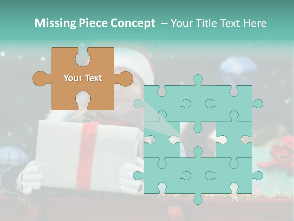 Christmas Little Girl PowerPoint Template