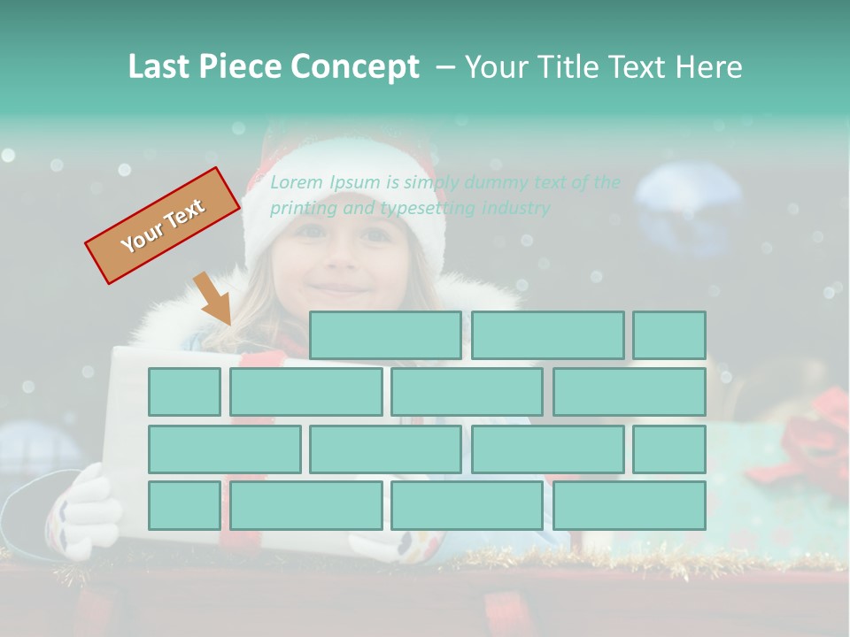 Christmas Little Girl PowerPoint Template