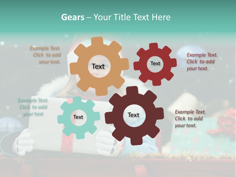 Christmas Little Girl PowerPoint Template