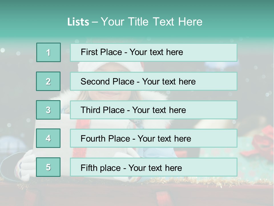 Christmas Little Girl PowerPoint Template