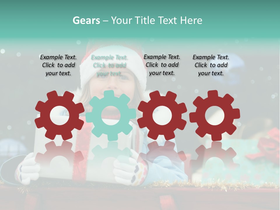 Christmas Little Girl PowerPoint Template