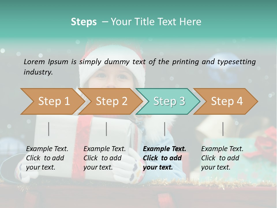 Christmas Little Girl PowerPoint Template