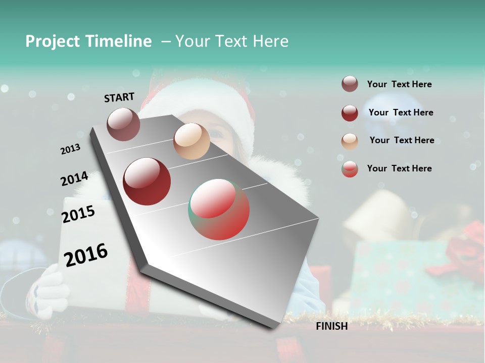 Christmas Little Girl PowerPoint Template