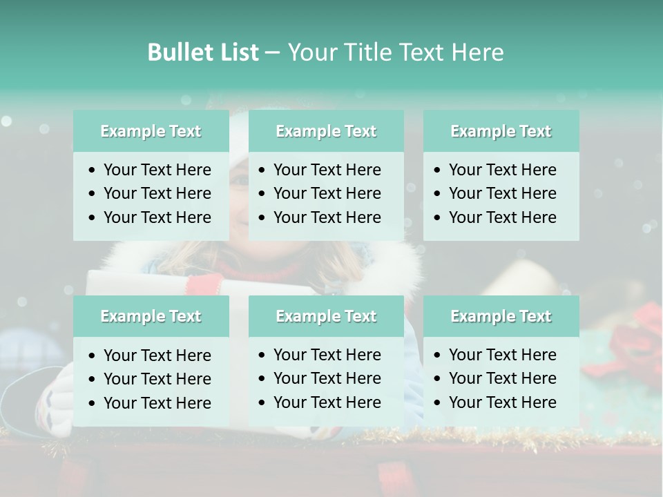 Christmas Little Girl PowerPoint Template