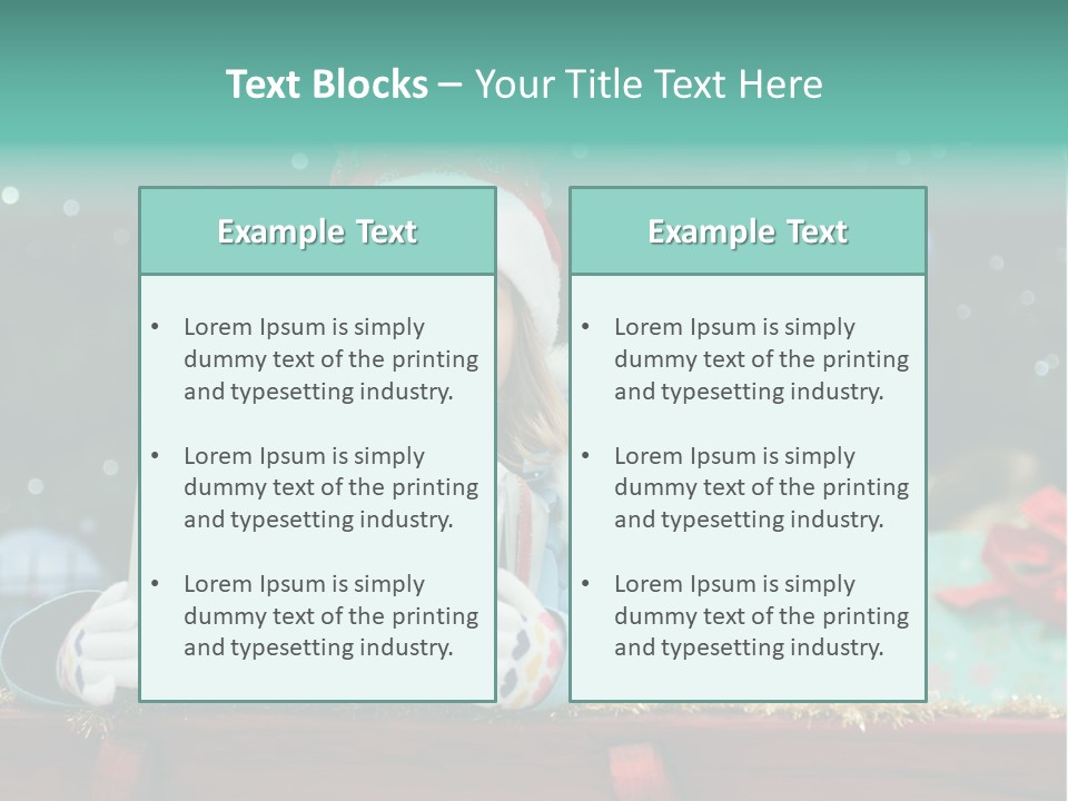 Christmas Little Girl PowerPoint Template