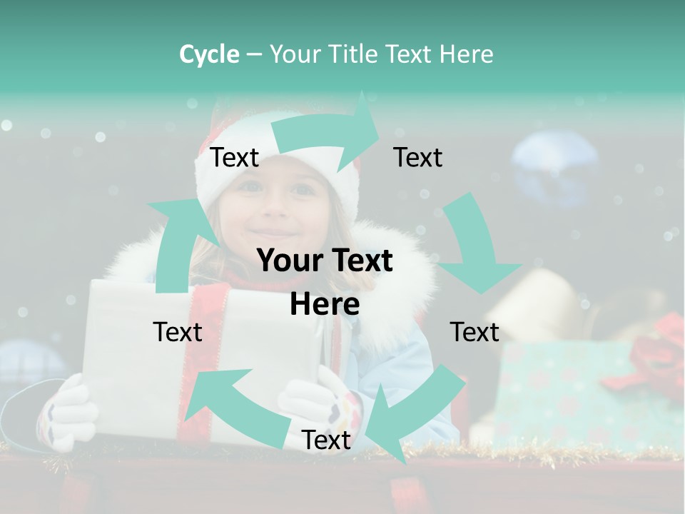 Christmas Little Girl PowerPoint Template