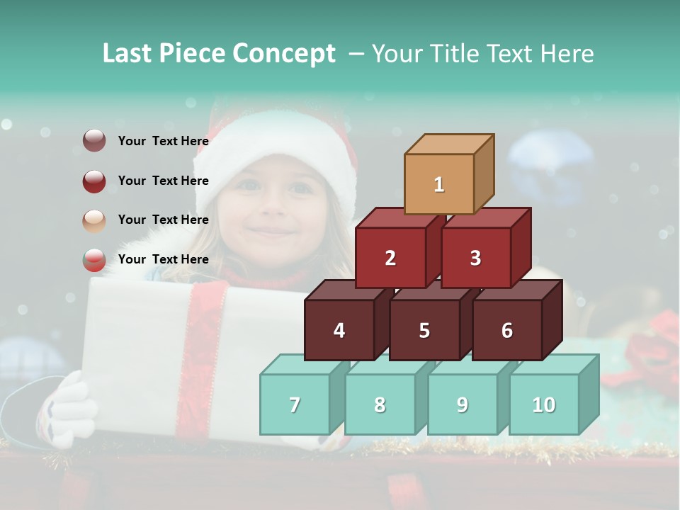 Christmas Little Girl PowerPoint Template