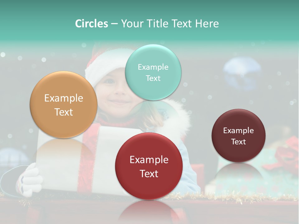 Christmas Little Girl PowerPoint Template