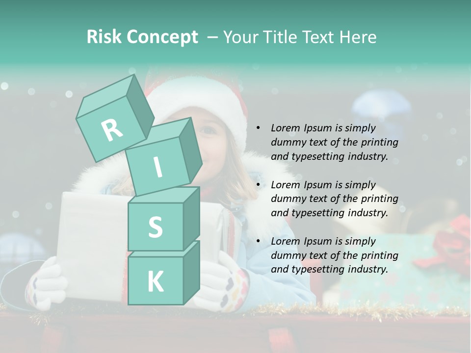 Christmas Little Girl PowerPoint Template