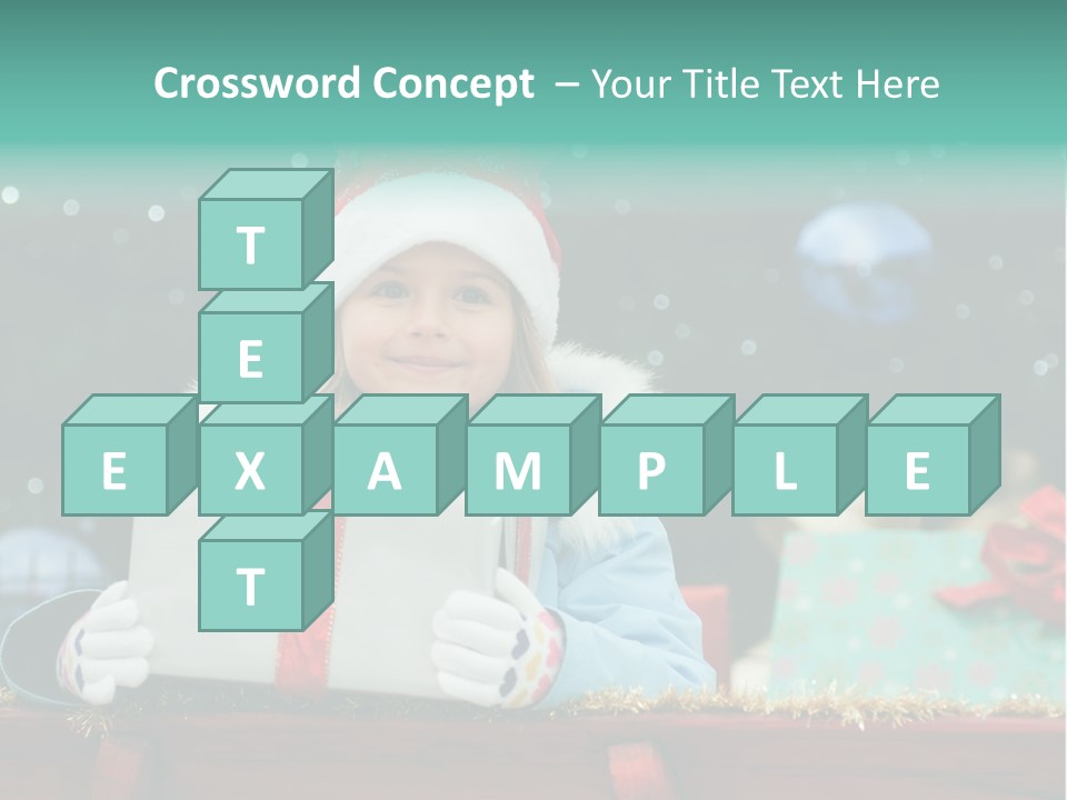 Christmas Little Girl PowerPoint Template