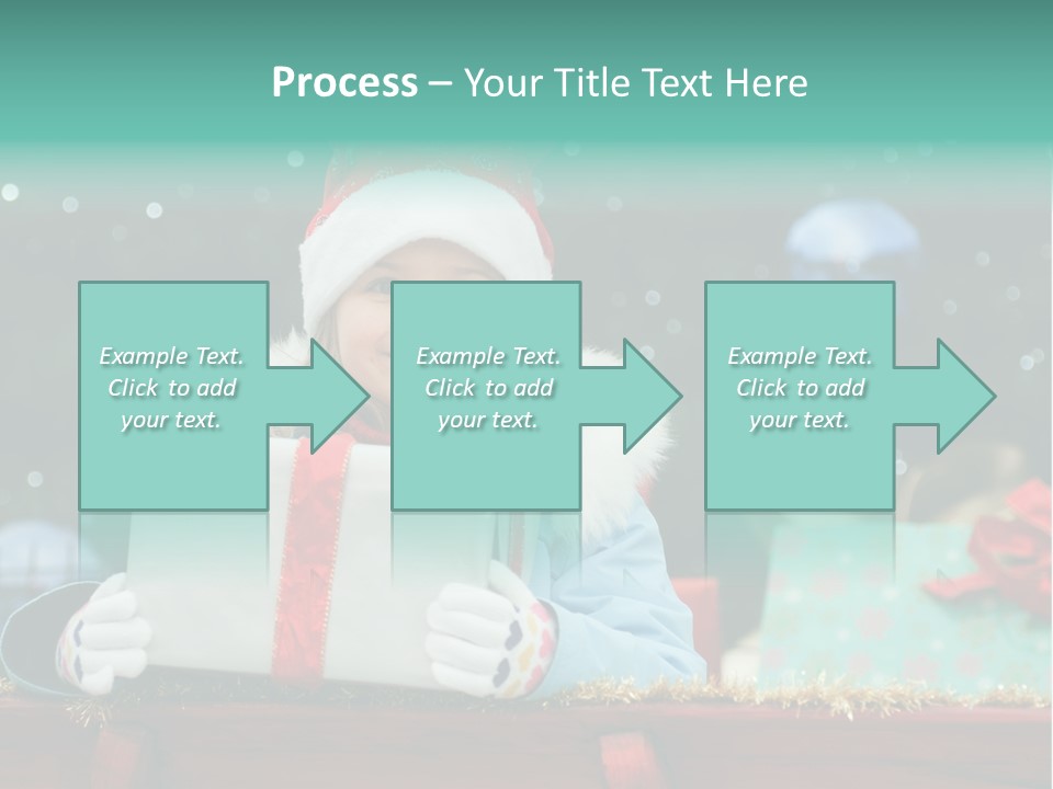 Christmas Little Girl PowerPoint Template