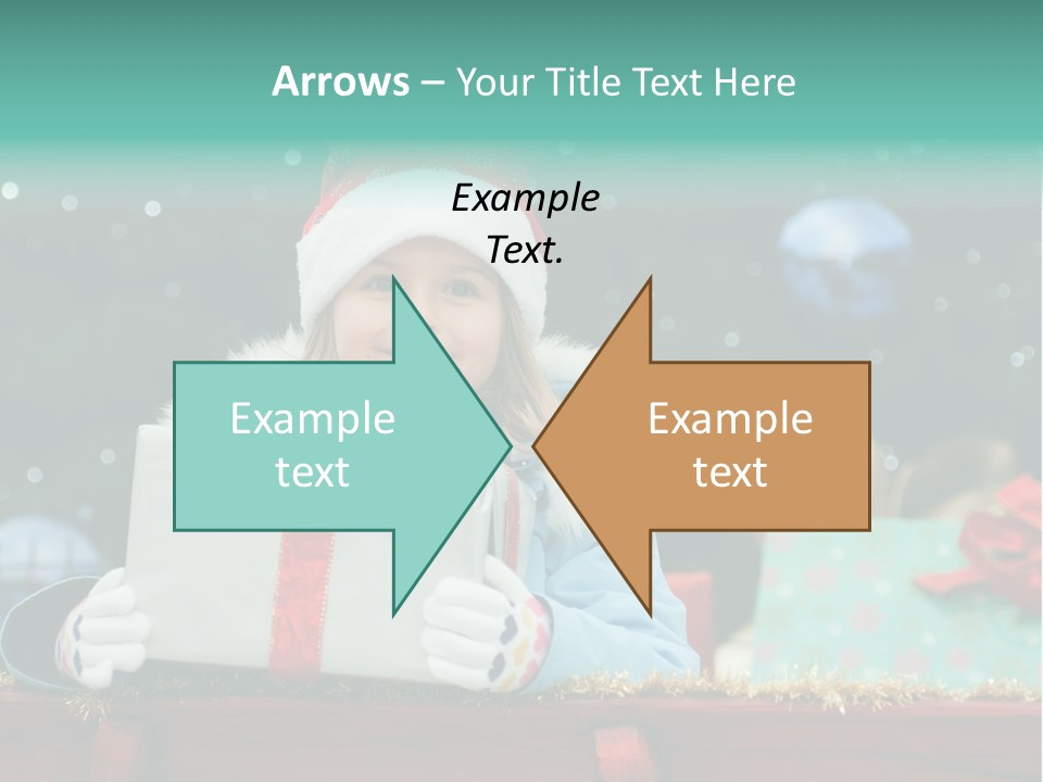 Christmas Little Girl PowerPoint Template