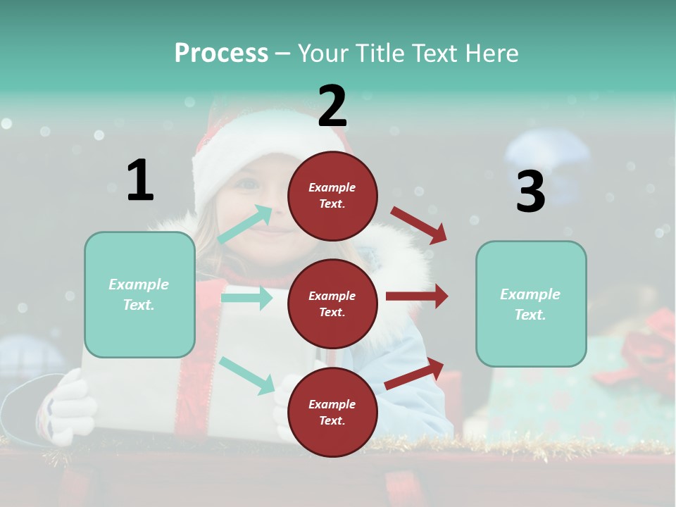 Christmas Little Girl PowerPoint Template