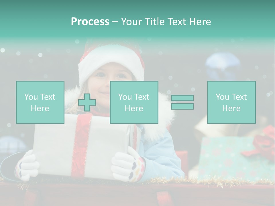 Christmas Little Girl PowerPoint Template