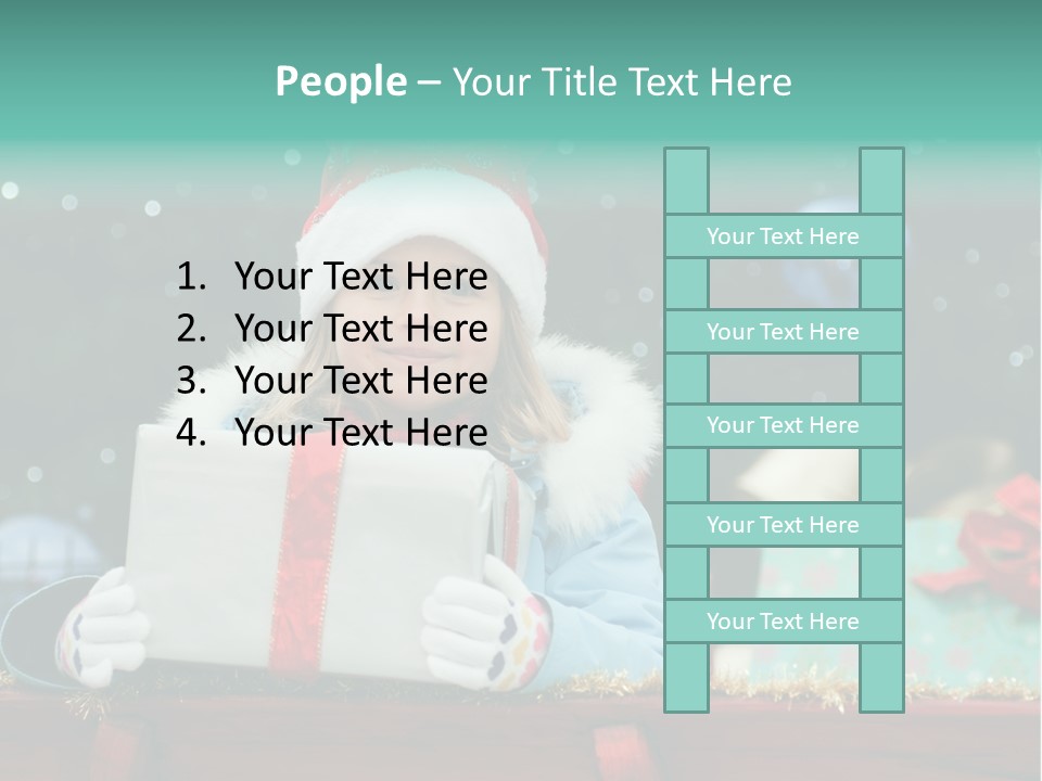 Christmas Little Girl PowerPoint Template