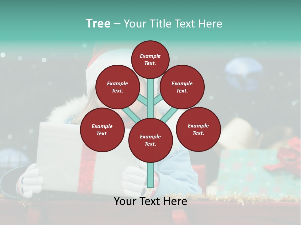 Christmas Little Girl PowerPoint Template