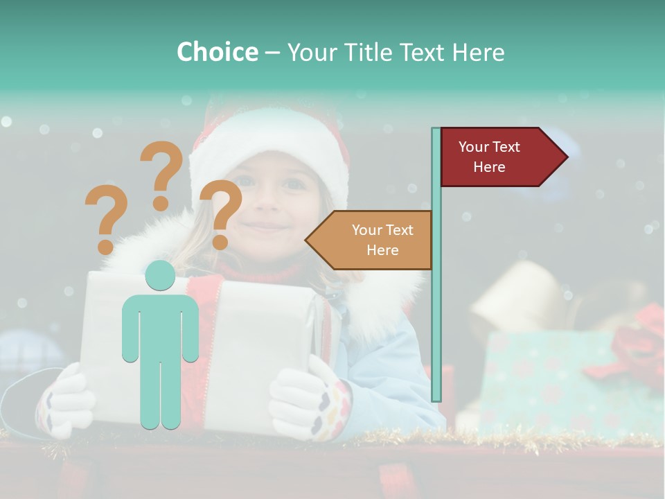 Christmas Little Girl PowerPoint Template