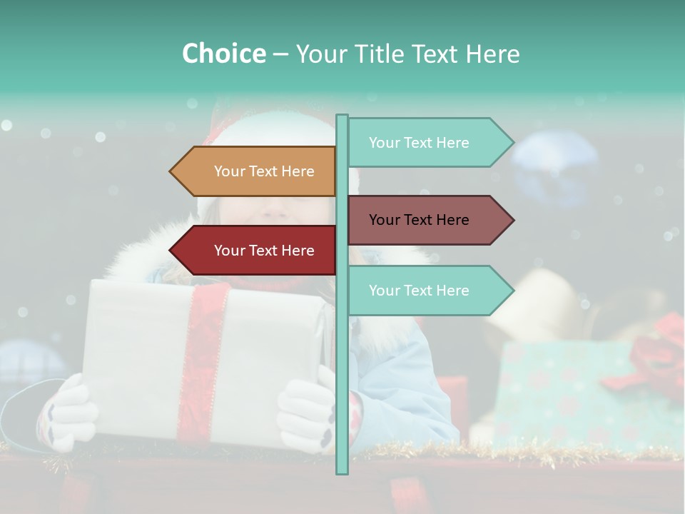 Christmas Little Girl PowerPoint Template