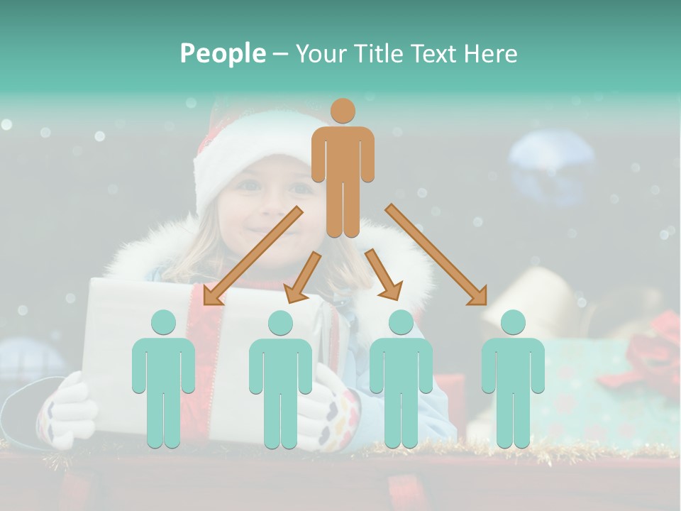 Christmas Little Girl PowerPoint Template