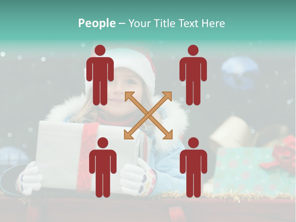 Christmas Little Girl PowerPoint Template