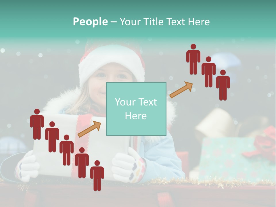 Christmas Little Girl PowerPoint Template