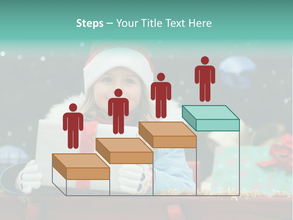 Christmas Little Girl PowerPoint Template