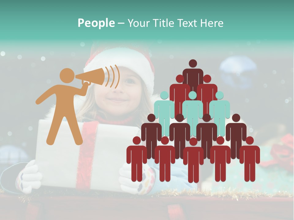 Christmas Little Girl PowerPoint Template