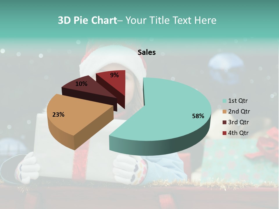 Christmas Little Girl PowerPoint Template