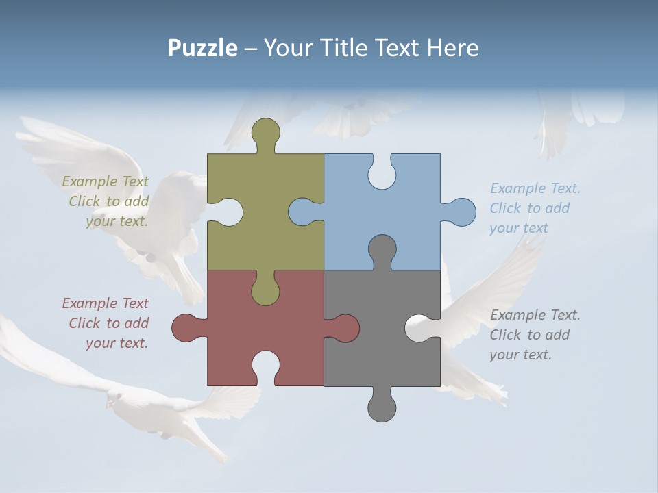 White Doves PowerPoint Template