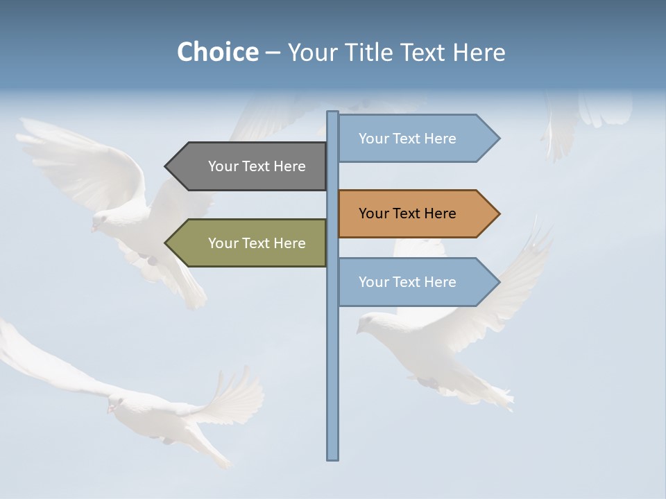 White Doves PowerPoint Template