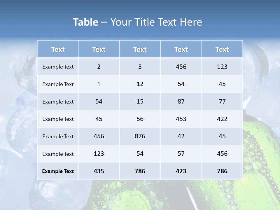 Ice Beer PowerPoint Template