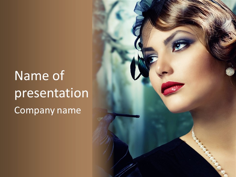 Retro Woman PowerPoint Template