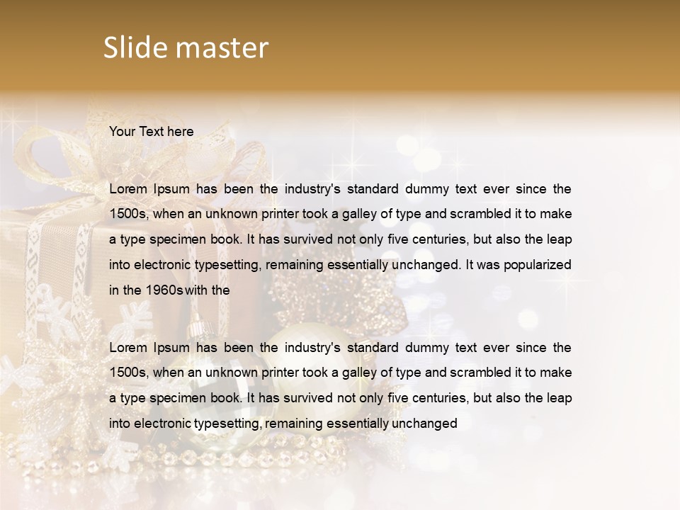 Gold Blur Celebration PowerPoint Template