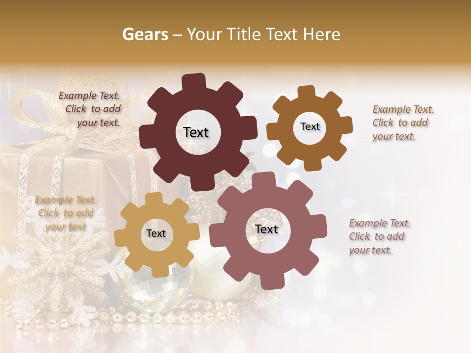 Gold Blur Celebration PowerPoint Template