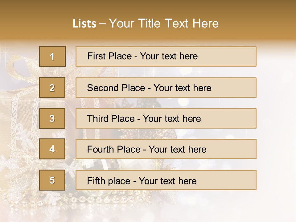 Gold Blur Celebration PowerPoint Template