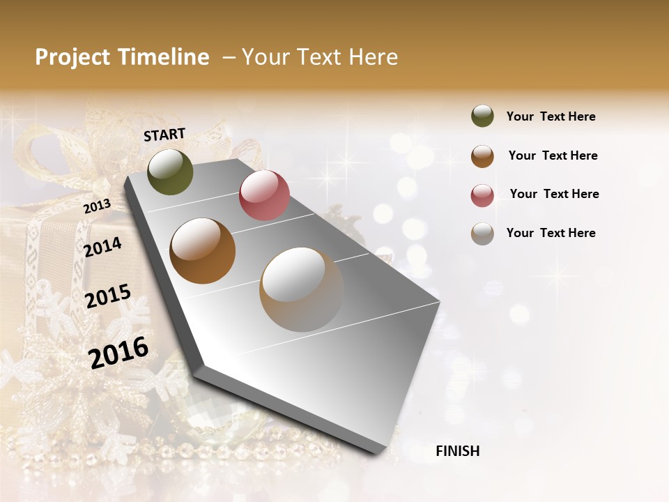Gold Blur Celebration PowerPoint Template