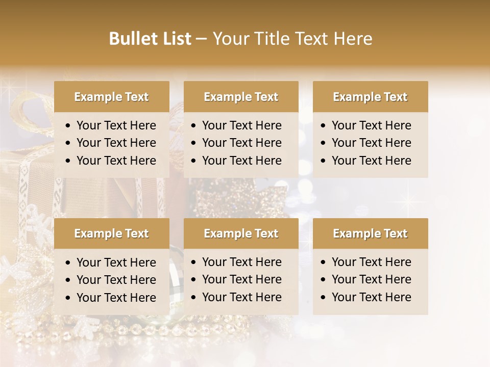 Gold Blur Celebration PowerPoint Template